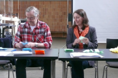 Stimmenauszählung zur Vorstandswahl durch Bernd Habermann und Sonja König
