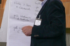 Stimmenauszählung zur Vorstandswahl durch Wahlleiter Friedhelm Wulf: Der Vorstand wird mit großer Mehrheit im Amt bestätigt