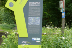 Dann geht es durch den Wald auf dem Welterbeerkenntnisweg