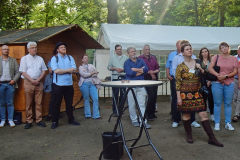 Abendempfang im Rosengarten des Schlosses